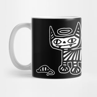 Devil Angel Cat - Stripes! {DARK shirts} Mug